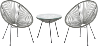 Bistro Set ACAPULCO II Dunkelgrau