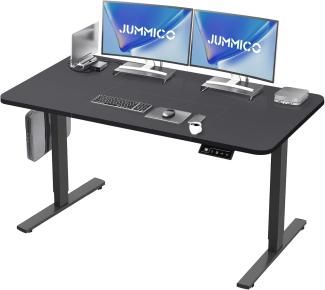 JUMMICO Schreibtisch Höhenverstellbar Elektrisch 140x60 cm, Höhenverstellbarer Schreibtisch Ergonomischer Verstellbarer Schreibtisch Stehschreibtisch, Höhenverstellbarer Computertisch (Schwarz)