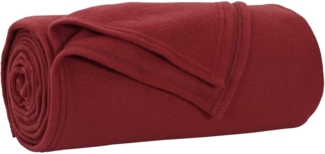 vidaXL Wohndecken 6 Stück Bordeauxrot 170 x 130 cm Fleece 42017069