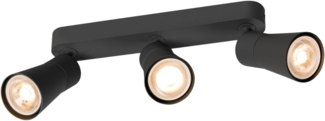 SLV PURI 2.0 Cone, Wand- und Deckenaufbauleuchte, long, 3 x max. 6W GU10, schwarz - Wand- und Deckenleuchten