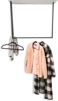 M2 Kollektion Garderobe Andorra 8 in schwarz, B/H/T = 80 x 70 x 20 cm