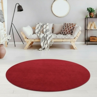 Jimri Teppich Lotus Wohnzimmer Teppich Einfarbig Kurzflor Läufer Uni, Rund, Wohnzimmer Teppich Einfarbig Kurzflor Läufer