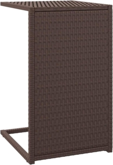 vidaXL C-Tisch, Poly Rattan Braun, 40 x 35 x 60 cm