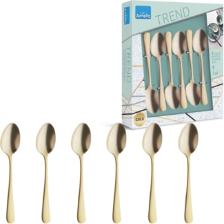 Amefa AUSTIN Mocca-/Espressolöffel Set 6-teilig PVD gold mattiert