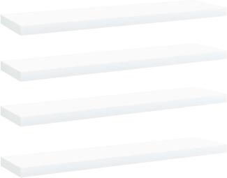 vidaXL Bücherregal-Bretter 4 Stk. Weiß 40x10x1,5 cm Holzwerkstoff 805122