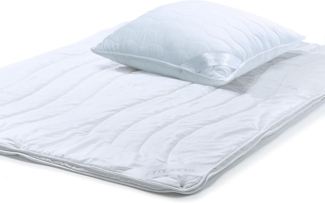 aqua-textil Bettdecke, Kopfkissen + Topper Ambiente Mikrofaser 4 Jahr. Steppdecke 1x135x200cm +Kissen 1x80x80cm