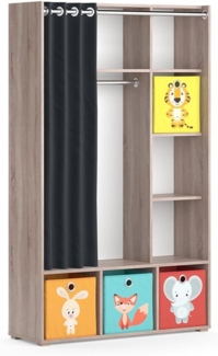 Kinderkleiderschrank Luigi Sonoma 105.8 x 178.1 cm Mit Faltboxen (bunt) Vicco
