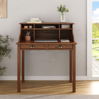 IDIMEX Sekretär MARLENE, Schreibtisch mit 2 Schubladen & Fächern Landhaus Massivholz Kanstanie
