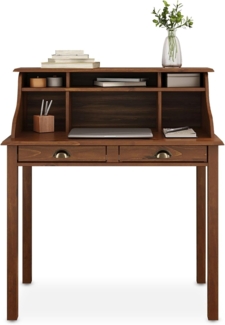 IDIMEX Sekretär MARLENE, Schreibtisch mit 2 Schubladen & Fächern Landhaus Massivholz Kanstanie