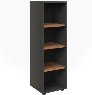 Midischrank Irma Anthrazit/Artisan 30 x 95 cm 4 Ablagefächer Vicco