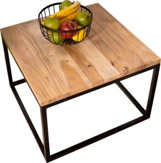 Couchtisch Tatius 60x60cm Akazie Natur Gestell Schwarz