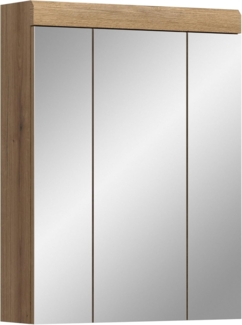 xonox. home – Spiegelschrank Scout 60 x 79 x 18 cm in Evoak Oak Nachbildung und einem Spiegelglas – Funktionaler Badspiegel mit Stauraum – klar, modern & pflegeleicht im Design