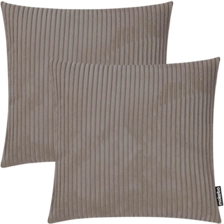 mokebo Dekokissen Die Kuschebuddies, Cord Kissen Set, auch als Zierkissen oder Sofakissen in Grau