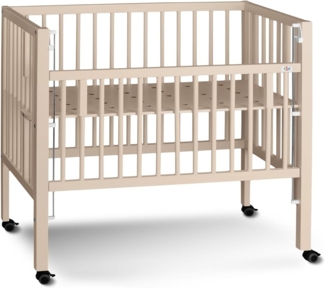 tiSsi Anstell- / Beistellbett MAXI Boxspring Buche SEIDEN BEIGE 90x50 cm