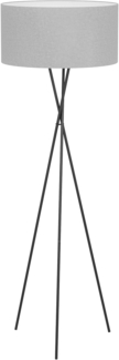 Eglo 900187 Stehleuchte FONDACHELLI Textil, Leinen grau E27 1X60W H:151. 5cm Ø51cm mit Fußtrittschalter