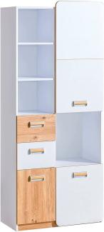 Stylefy Laterne Kleiderschrank VI Nash Eiche Weiß
