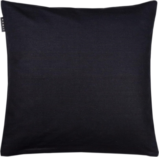 LINUM ANNABELL Elegant Kissenhülle 50x50 cm, 100% Baumwolle, Maschinenwaschbar, Schwarz