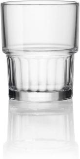 Bormioli Rocco Lyon Wasserglas 210 ml, stapelbar, gehärtetes Glas, 6 Stück