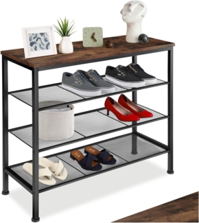 Schuhregal Newport - Industrial dunkelbraun