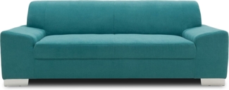 DOMO Collection Sofa Alisson, 3er Couch, 3-Sitzer, 3er Garnitur, 199 x 83 x 75 cm, Polstergarnitur in türkis