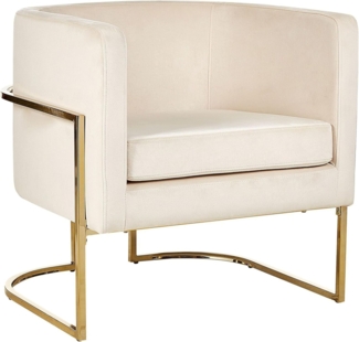 Sessel SIRKKA Samtstoff Creme