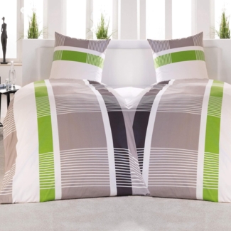 4tlg Beautissu Renforcé Bettwäsche Set Dana 135x200 cm Bettdecken-Bezug & 80x80 cm Kissenbezug