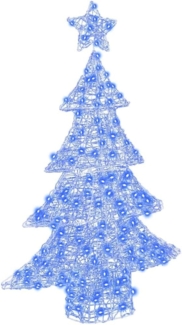 vidaXL Weihnachtsbaum mit 100 LEDs Blau 120 cm Acryl 42018975