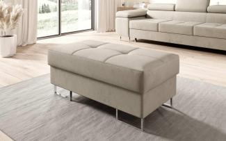 Beistellhocker Jess mit Stauram Beige