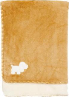 Nattou Supersoft-Kuscheldecke für Babys, Hund Charlie, Sehr weiche Oberfläche, 75 x 100 cm, Vegan, Polyester, Beige und Weiß