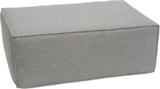 Ottomane/Zubehör für Sofa HWC-O54, Hocker Fußablage Recamiere Chaiselongue, Stoff/Textil 300g/m² 38x97x70cm ~ hellgrau