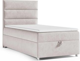 Best for Home Boxspringbett K4 SINGLE mit Bettkasten (Creme 80x200)