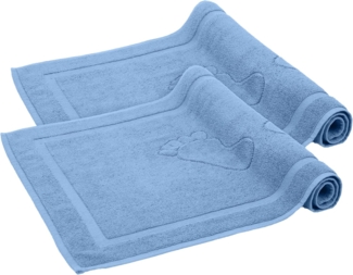 Komfortec Badematte Badvorleger aus 100% Baumwolle, 50x80 cm Duschvorleger, Waschbar Duschmatte, Frottee, Rechteckig, 800 g/m², 2er Set, Saugfähig & Schnelltrocknend