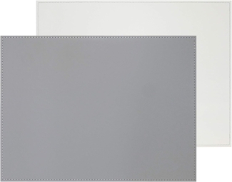 Freeform Duo Platz-Set 40x30 cm Grau / Weiß