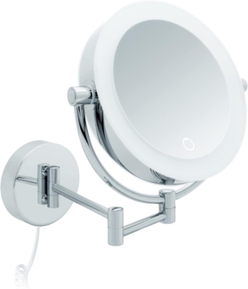 Libaro Kosmetikspiegel mit Beleuchtung TOKIO LED Schminkspiegel 3-fach & 7-fach Vergrößerung, XXL Vergrößerungsspiegel mit Stecker, Schminkspiegel dimmbar, klappbar