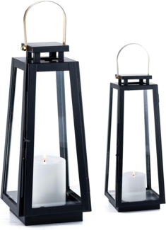 Marrakesch Orient & Mediterran Interior Kerzenlaterne 2er Set Skandinavisches Design Balkon Windlicht Gartenlaterne Eirik, 2er Set