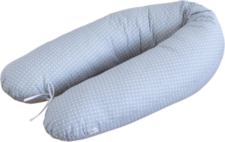 Loolay Stillkissen Baumwolle M/L o L/XL Schwangerschaftskissen Seitenschläferkissen Bezug, WEICH Füllung + 100% BIO-Baumwolle Kissenbezug, 170 oder 190 cm Stillkissen + Bezug abnehmbar mit Reißverschluss!, LOOLAY® - 100% Europäische Stoffe und Kleinser...