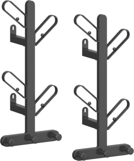 SONGMICS HOME Wandgarderobe 2er Set, Garderobe in Baum-Form, pro Regal mit 4 große Kleiderhaken, 3 runde Haken, Kugelknöpfe, für Kleidung, Hüte, Taschen, tintenschwarz RCRDE036B01