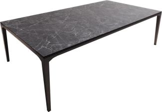 Couchtisch Levente 110x60 cm Keramik Laminam®Nero Greco Anthrazit Gestell Metall Schwarz