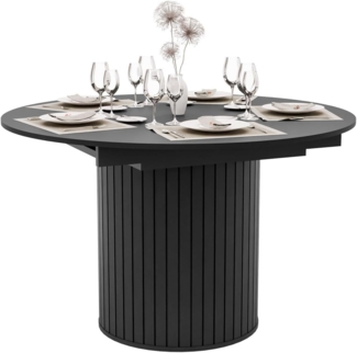 Lookway Esstisch ELODIE Runder ausziehbarer tisch 120-160 cm für das Esszimmer (1 Tisch), Breite: 120 - 160 cm