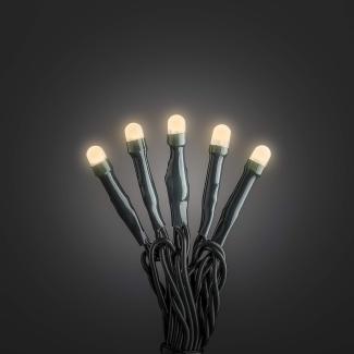 Micro LED Lichterkette - gefrostet - 35 bernsteinfarbene LED - L: 2,38m - grünes Kabel - Indoor