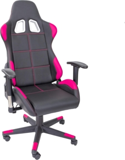 TPFLiving Bürostuhl Fire mit Lendenkissen XL Racing Stuhl Gaming-Stuhl (aus hochwertigem Kunstleder), Drehstuhl Zockerstuhl, Belastbarkeit bis 150 kg - Pink