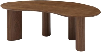 Vente-unique - Couchtisch mit Walnussfurnier - Dunkles Naturholz - CALYNOR