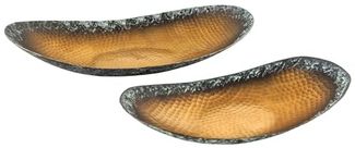 riess-ambiente Dekoschale ORIENT 45cm gold · handmade Ablageschalen aus Metall mit Patina (Set, 2 St), Hammerschlag Design · Schlüsselschale · Schmuckschale · Wohnzimmer