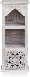 Marrakesch Orient & Mediterran Interior Regal Regal Badregal schmal weiß Sakar 85cm, Handarbeit