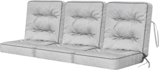 Bjird Bankauflage Venus 50 cm, 60 cm, 100 cm, 120 cm, 150 cm, 180 cm, (3 St), für Gartenbank und Hollywoodschaukel