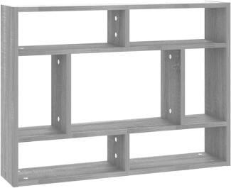vidaXL Wandregal Grau Sonoma 75x16x55 cm Holzwerkstoff 815844