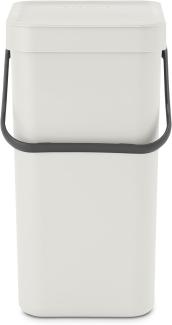 Brabantia 'Sort & Go' Abfallbehälter, Kunststoff, Light Grey, 12 Liter