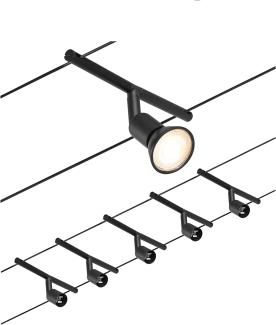 Paulmann No. 94446 Seilsystem Salt 5 Spots Schwarz ohne Leuchtmittel DC 60VA