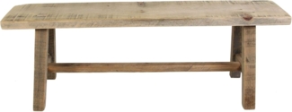 FRANK FLECHTWAREN Rustikale kleine Holzbank Used-Look, 78 x 15 x 28 cm (LxBxH)
