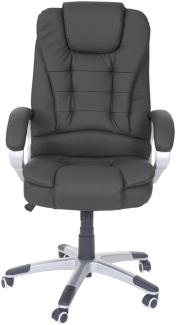 Massage-Bürostuhl Blackburn, Massagestuhl Drehstuhl Chefsessel, Kunstleder ~ schwarz